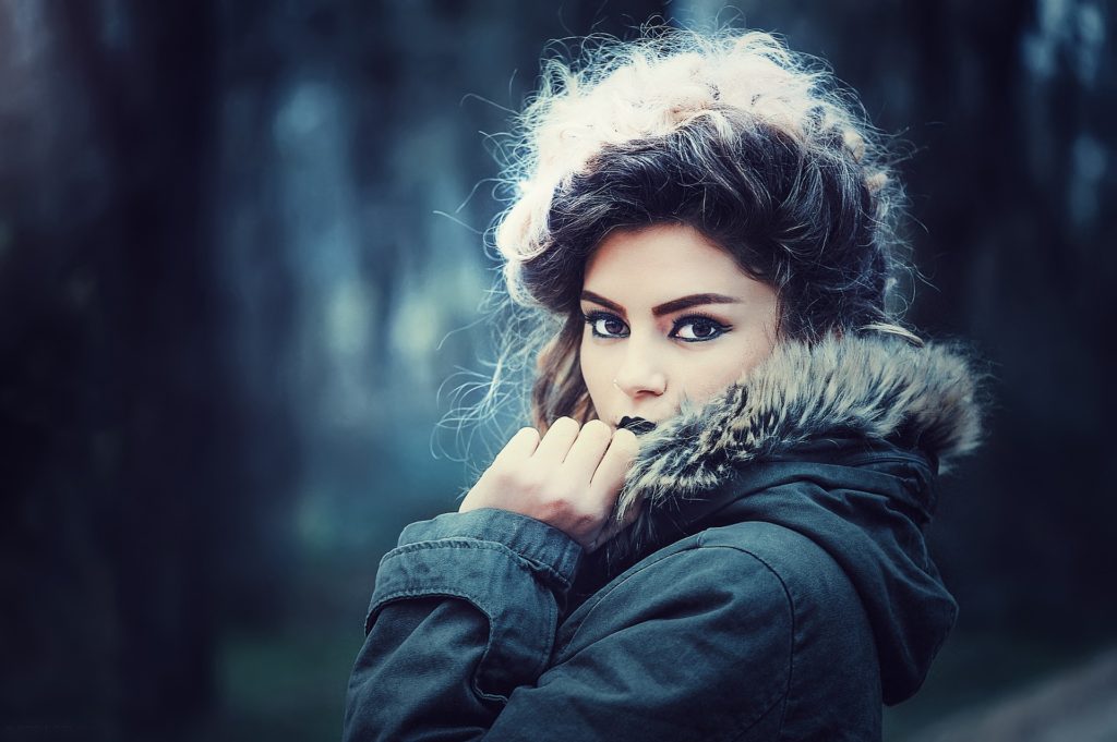 nice girl in a jacket