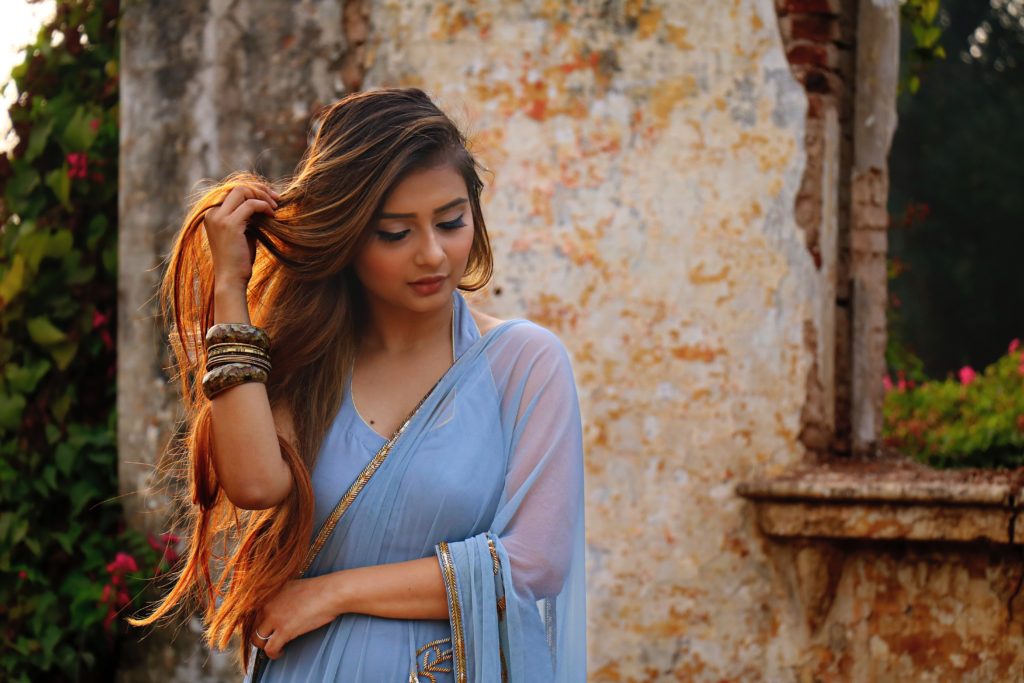 girl with the beautiful long hair