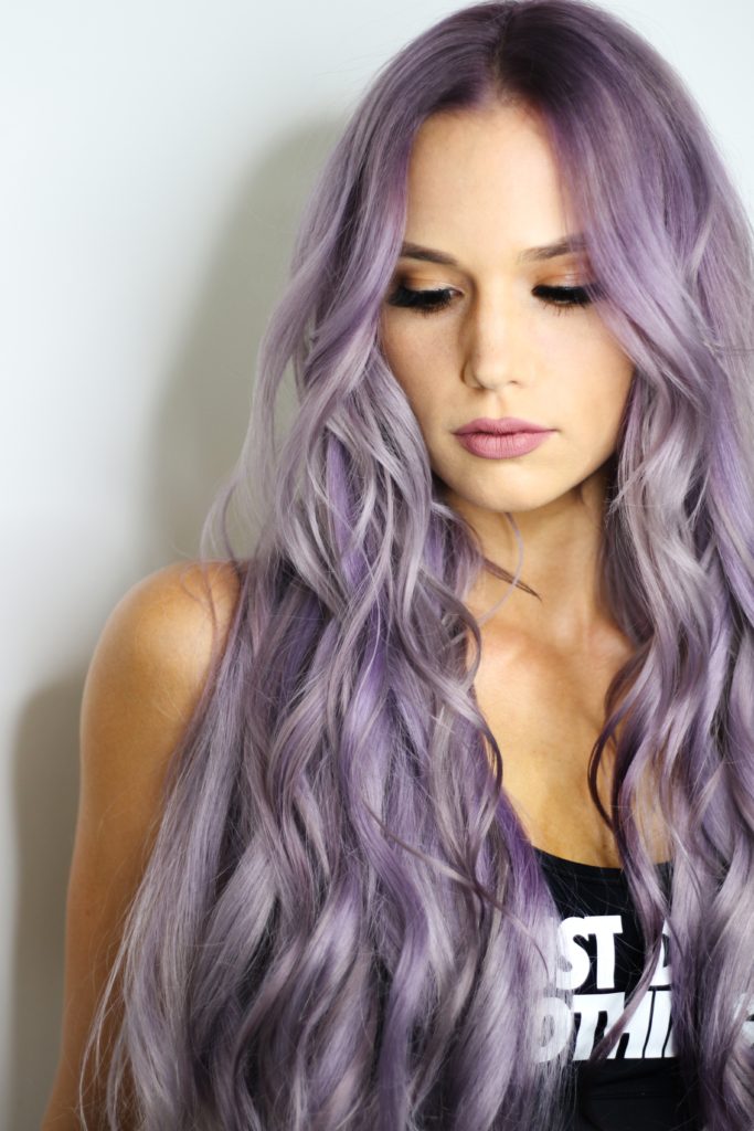 girl with purple hair